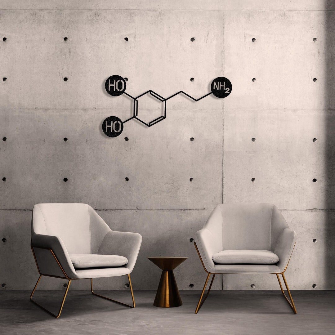 Dopamine Decor Wall Art Metal Wall Art Chemistry Gift Room Decor for ...