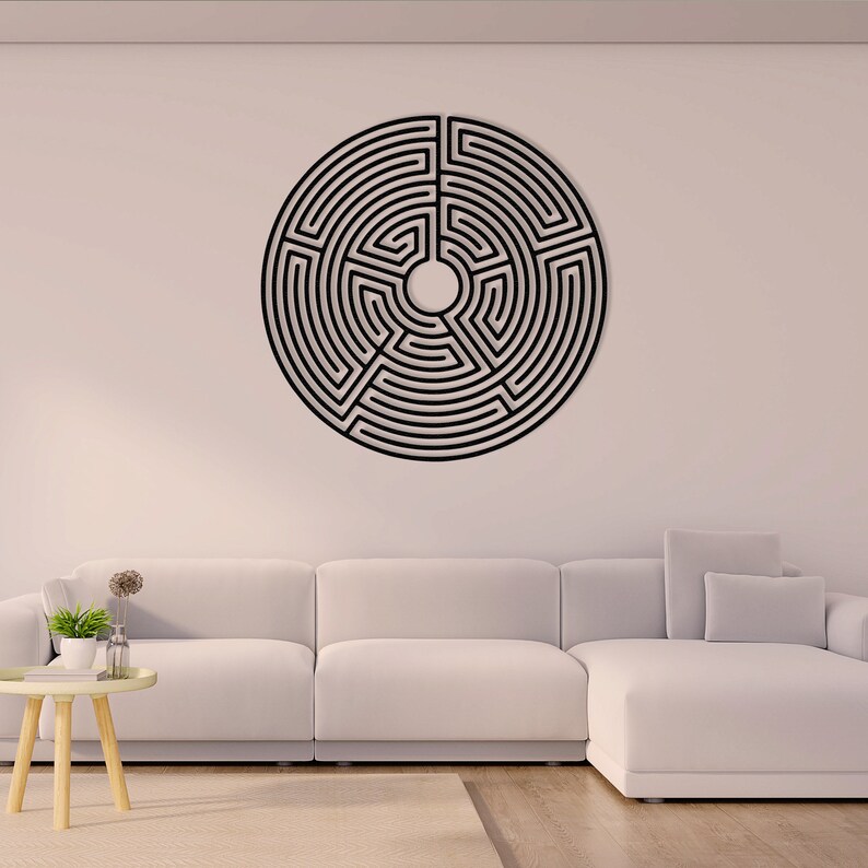 Labyrinth Metal Wall Decor Big Maze Art Unique Wall Decor - Etsy