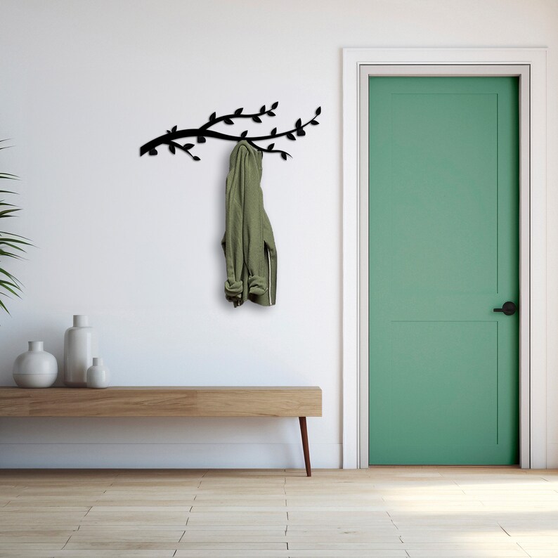 Metal Coat Rack Door Sign Welcome Home Art Clothing Rack Coat Hanger ...