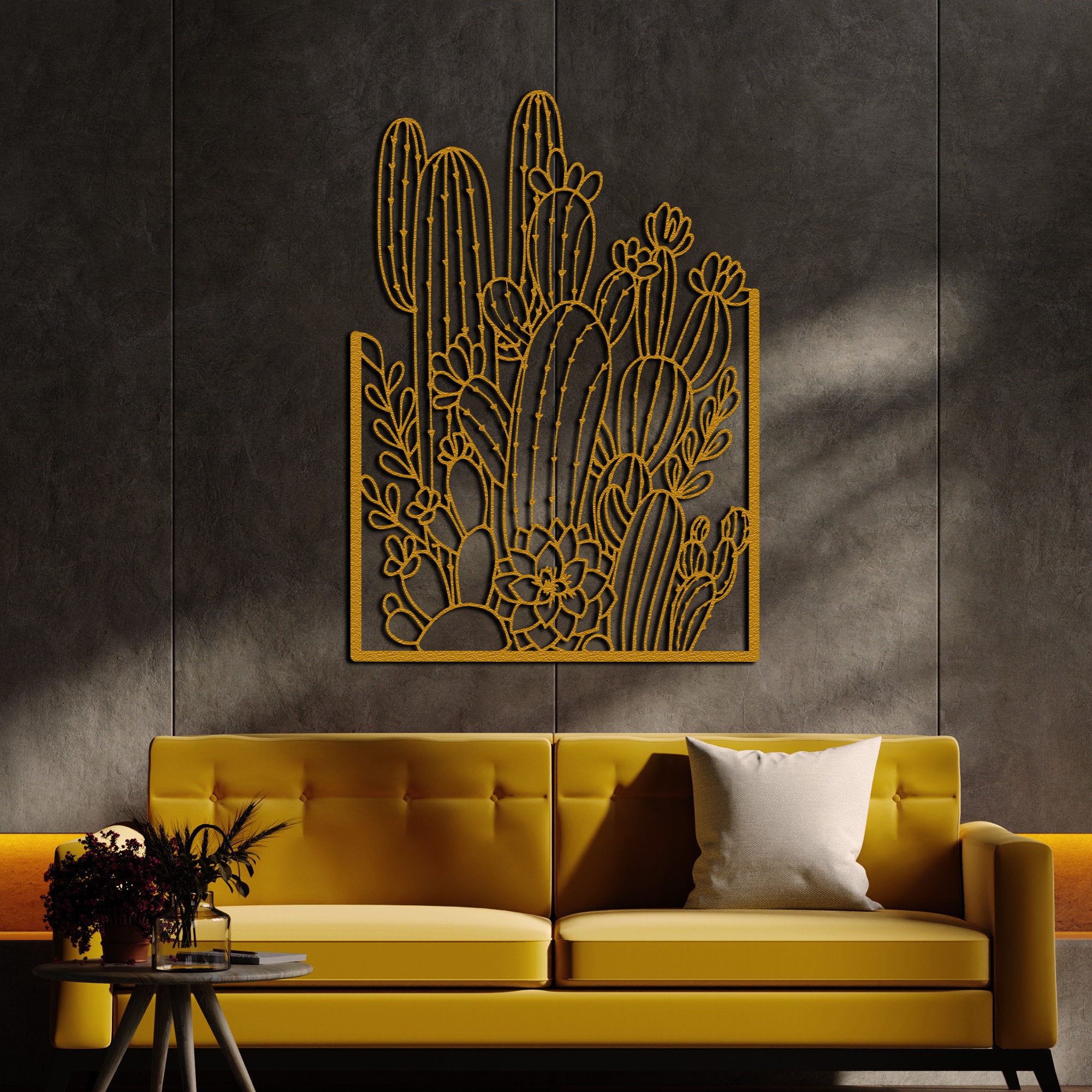 Cactus Metal Wall Art Cactus Decor Housewarming Gift Home - Etsy
