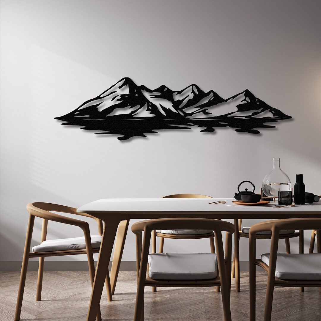 Mountain Decor Metal Wall Art Hill Metal Decor Metal Home Design Large ...