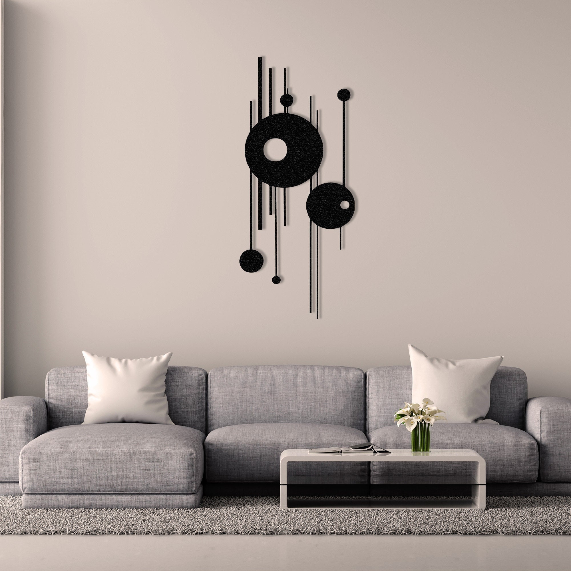 Modern Luxury Style Metal Wall Art Geometric Wall Art Abstract Metal ...