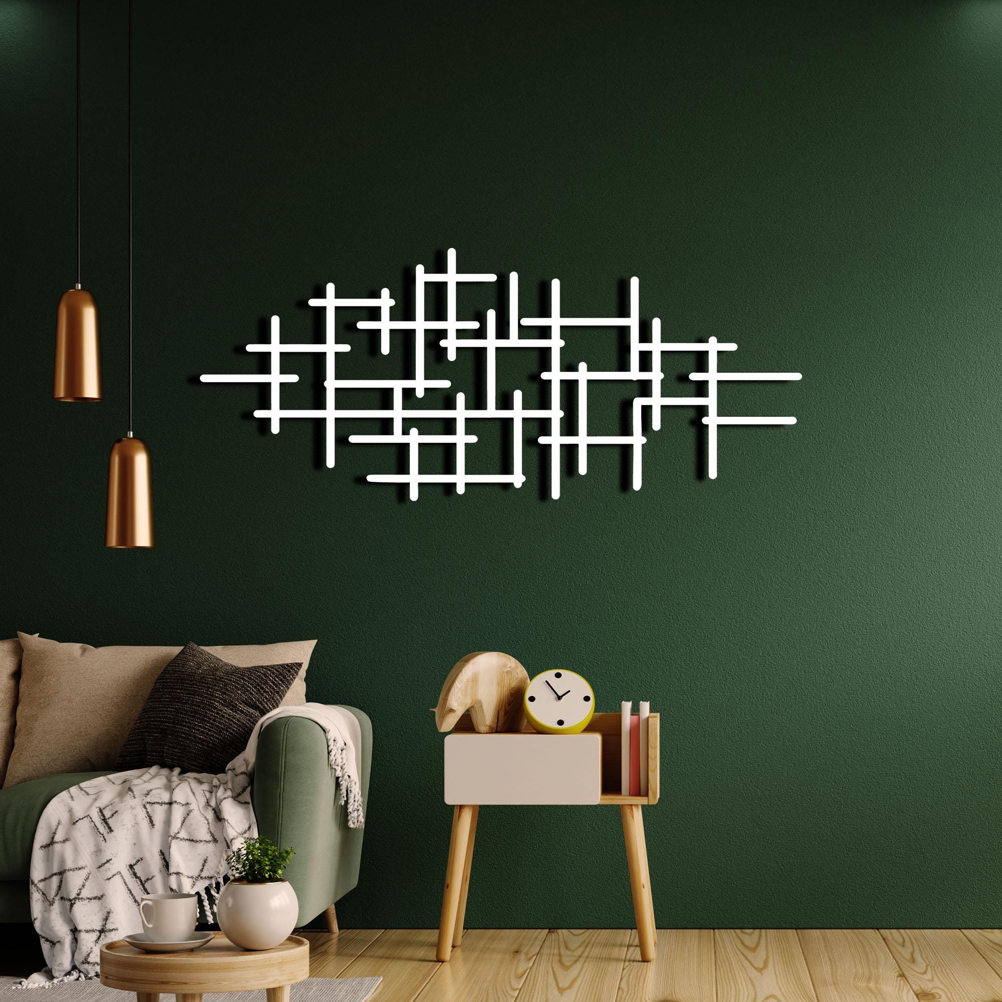 Modern Luxury Style Metal Wall Art Geometric Wall Art Abstract Metal ...