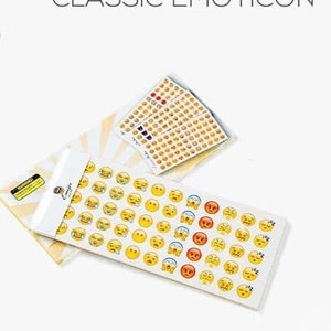 Set adesivi Emoji (12 fogli) - 660 adesivi per espressioni facciali