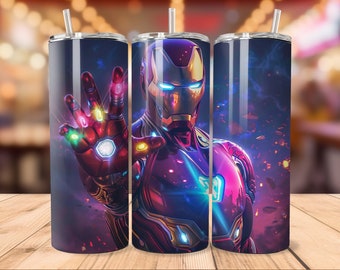Top 5 Super Heros Tumbler,Marvel Heroes Tumbler,Straight Design PNG,20oz skinny tumbler,Bundle Digital Design, PNG Instant Download
