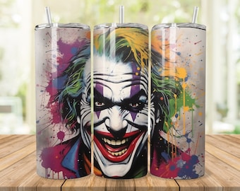 The Joker Tumbler Wrap,Joker Tumbler Wrap,20oz Skinny Tumbler Wrap,Sublimation Design,Straight & Tapered Tumbler Wrap