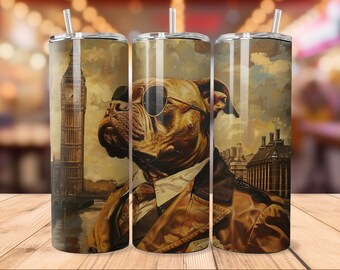 Pitbull Travel London Tumbler,Pitbull Tumbler Warp,20oz Skinny Tumbler,Straight And Tapered Tumbler Wrap,InstantDigital Download