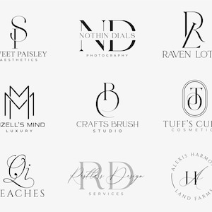 initials logo, custom letter logo, custom initial logo, letter name logo, personalized initial logo, shop logo, company logo, your text here