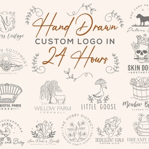 Custom logo design for business, custom logo, custom for business, logo design, Hand drawn logo, Graphic designer, logo designer