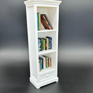 1/6 Scale Single Drawer 3 Shelf Mini Bookcase / Mini Brands Books / Mini Books / Bookcase / Miniatures / Doll House Furniture