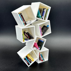 1/6 Scale Balancing Cubes Mini Bookcase / Mini Brands Books / Mini Books / Bookshelf / Miniatures / Doll House Furniture