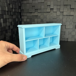 1/6 Scale 2 shelf Low Mini Bookshelf / Mini Books / Bookcase / Miniatures / Doll House Furniture