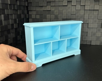 1/6 Scale 2 shelf Low Mini Bookshelf / Mini Books / Bookcase / Miniatures / Doll House Furniture