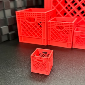 1/12 Scale mini Crate / Mini Brands / Storage / Organizer / Desk Storage / Office / Office Gift / Milk Crate / Miniature