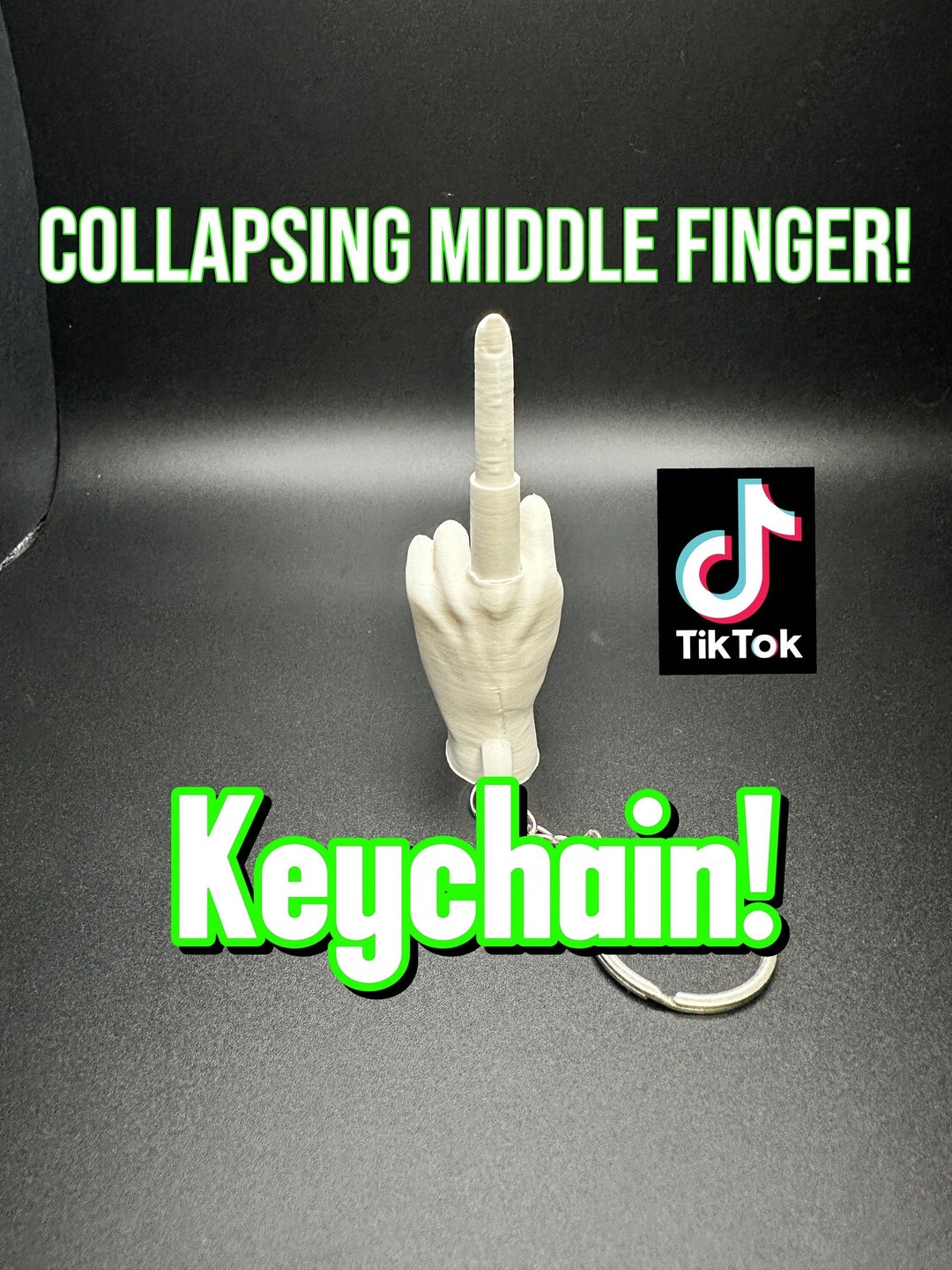 Collapsible Middle Finger Keychain / Extendable / Retractable Etsy