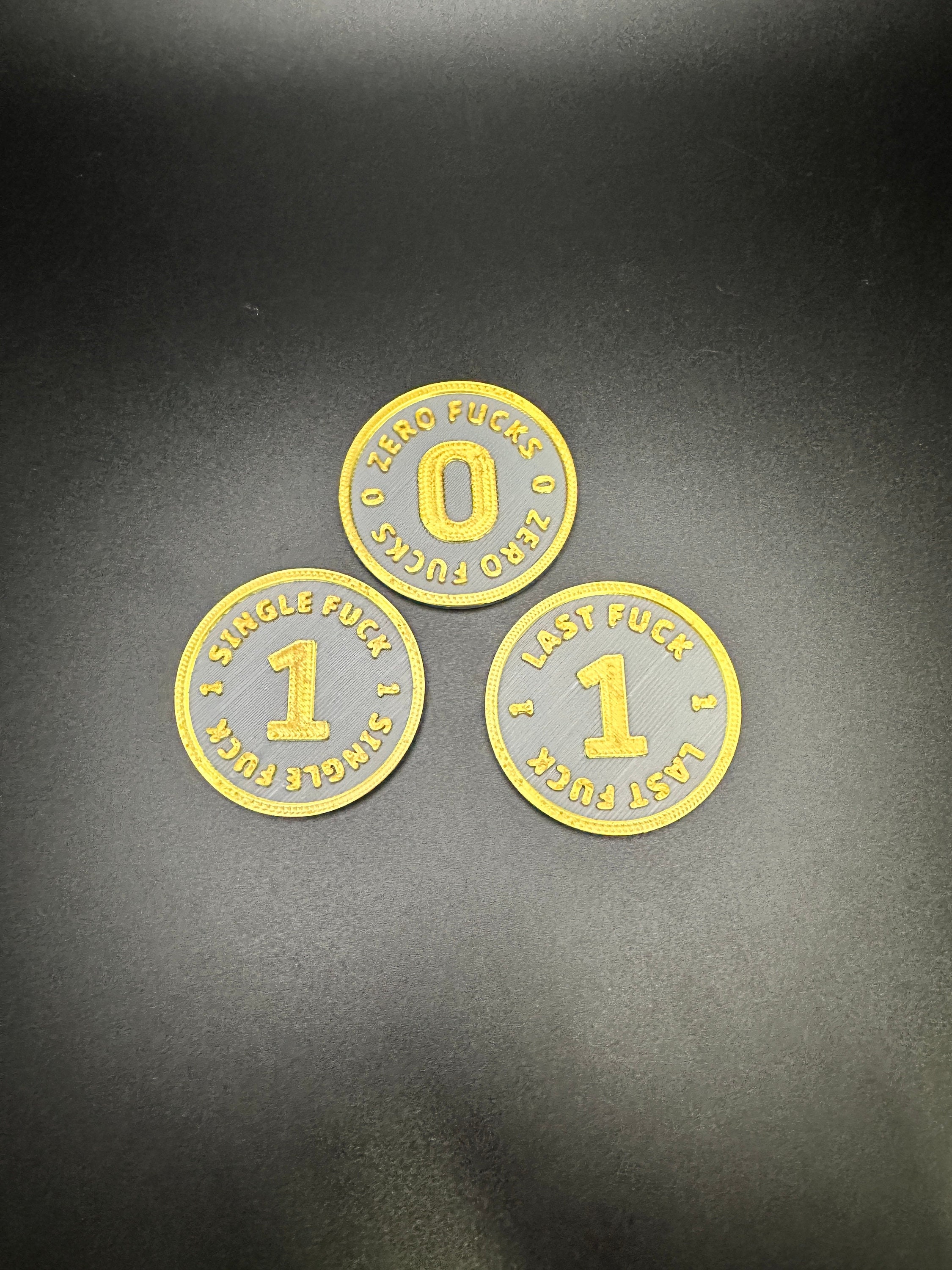 Fuck Coin Variety Pack (6 Pack) / One Fuck / Zero Fucks / Single