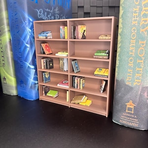 1/12 Scale Mini Billy Bookshelf - Large / Mini Books / Bookcase / Miniatures / Doll House Furniture