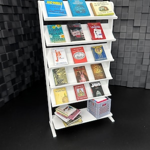 1/6 Scale Mini Magazine Rack / Mini Brands Books / Mini Books / Bookcase / Miniatures / Doll House Furniture