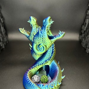 Unique Twin Dragon Dice Tower for DND | Dungeons and Dragons Table Top | Fantasy Gaming Dice Roller | D&D Accessory | Dueling Dragons
