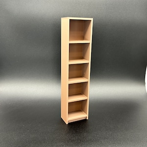 1/6 Scale 5 Shelf Small Library Mini Bookcase  / Mini Brands Books / Mini Books / Bookshelf / Miniatures / Doll House Furniture