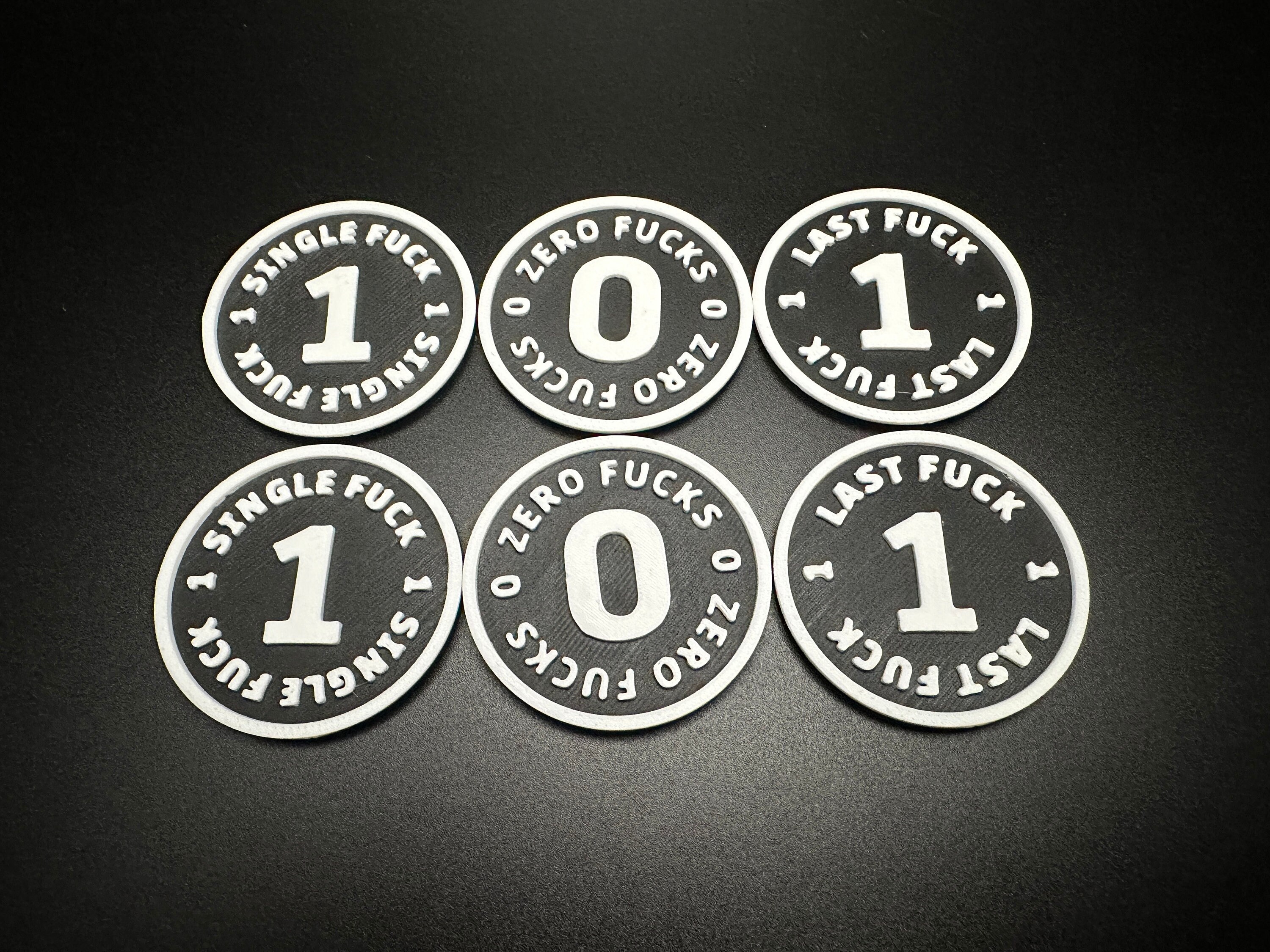 Fuck Coin Variety Pack (6 Pack) / One Fuck / Zero Fucks / Single