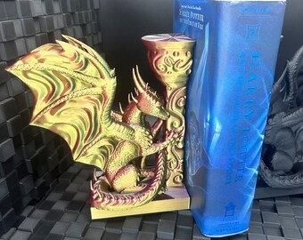 Dragon Bookend Set / Home Library / Bookshelf Decor / Book Guardian / Booktok / Fourth Wing / Iron Flame