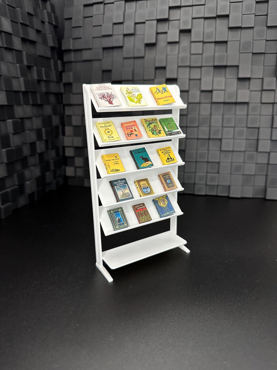 1/12 Scale Mini Magazine Rack / Mini Books / Bookcase / Miniatures ...