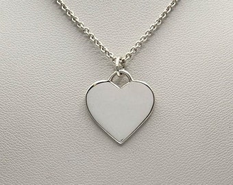Ladies Silver Simple Heart Pendant