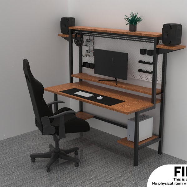 Diy-Schreibtisch Home-Office-Schreibtisch / Gaming-Schreibtisch / PC-Workstation DOWNLOAD-DATEI