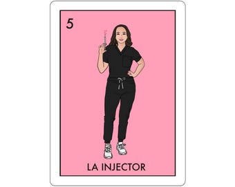 Loteria Card Nurse Injector, Nurse Sticker, Med Spa, RN, NP, PA, Med Spa Gift, Aesthetics, Botox, Fillers, Nurse Gift