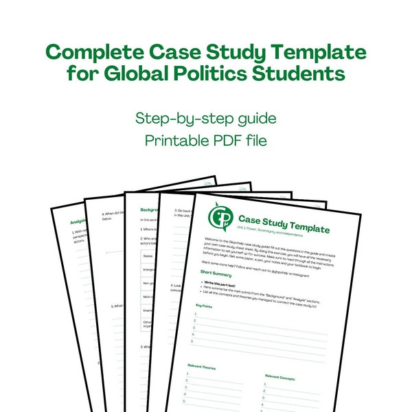 Glopohelp Printable Case Study Template