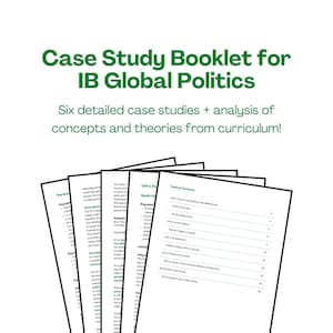 Case Study Booklet for IB Global Politics
Six detailed case studies:
- South China Sea
- European Union
- Worker's rights in Qatar
- Mopani Copper Mine in Zambia
- Sierra Leone: Truth and Reconciliation
- Roma people in North Macedonia