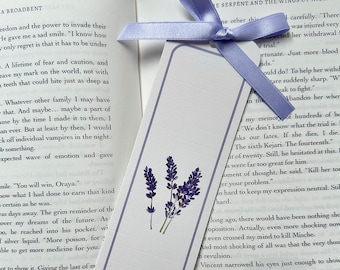 Lavender Ribbon Bookmark | Ribbon Bookmark | Floral Bookmark | Lavender Bookmark | Gifts for Readers | Bookish Gifts | Handmade Bookmark