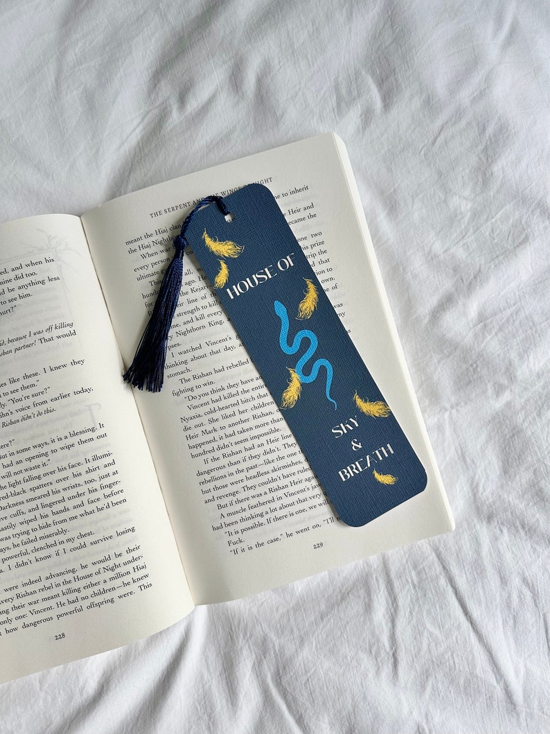 Crescent City Bookmark House of Earth and Blood House of Sky and Breath Fantasy Bookmarks Sarah J Maas Merch Handmade Bookmarks image 3