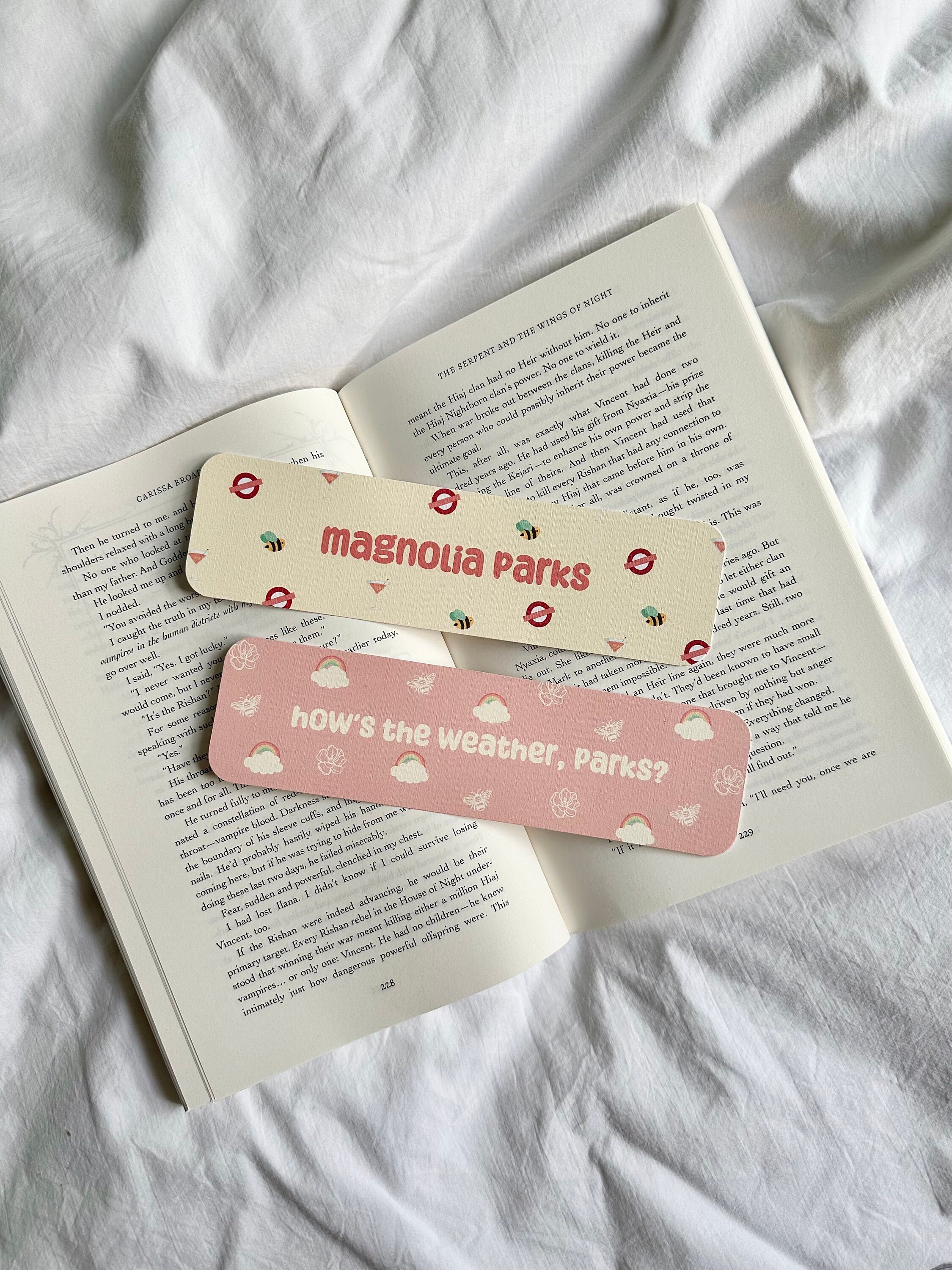 Magnolia Parks Bookmark How's the Weather Parks Etsy
