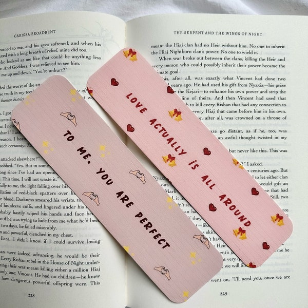 Love Actually Bookmark | Love Actually Christmas Bookmark | Christmas Gifts | Handmade Bookmarks | Film Bookmarks | Film Quotes