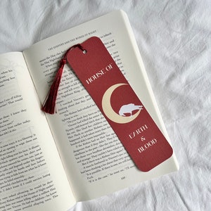 Crescent City Bookmark House of Earth and Blood House of Sky and Breath Fantasy Bookmarks Sarah J Maas Merch Handmade Bookmarks image 2