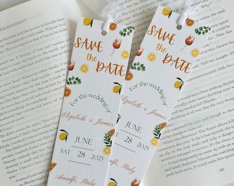 Summer Save The Date Bookmark Invites | Save The Date Bookmarks | Save The Date Invites | Summer Wedding Invites | Handmade Invites