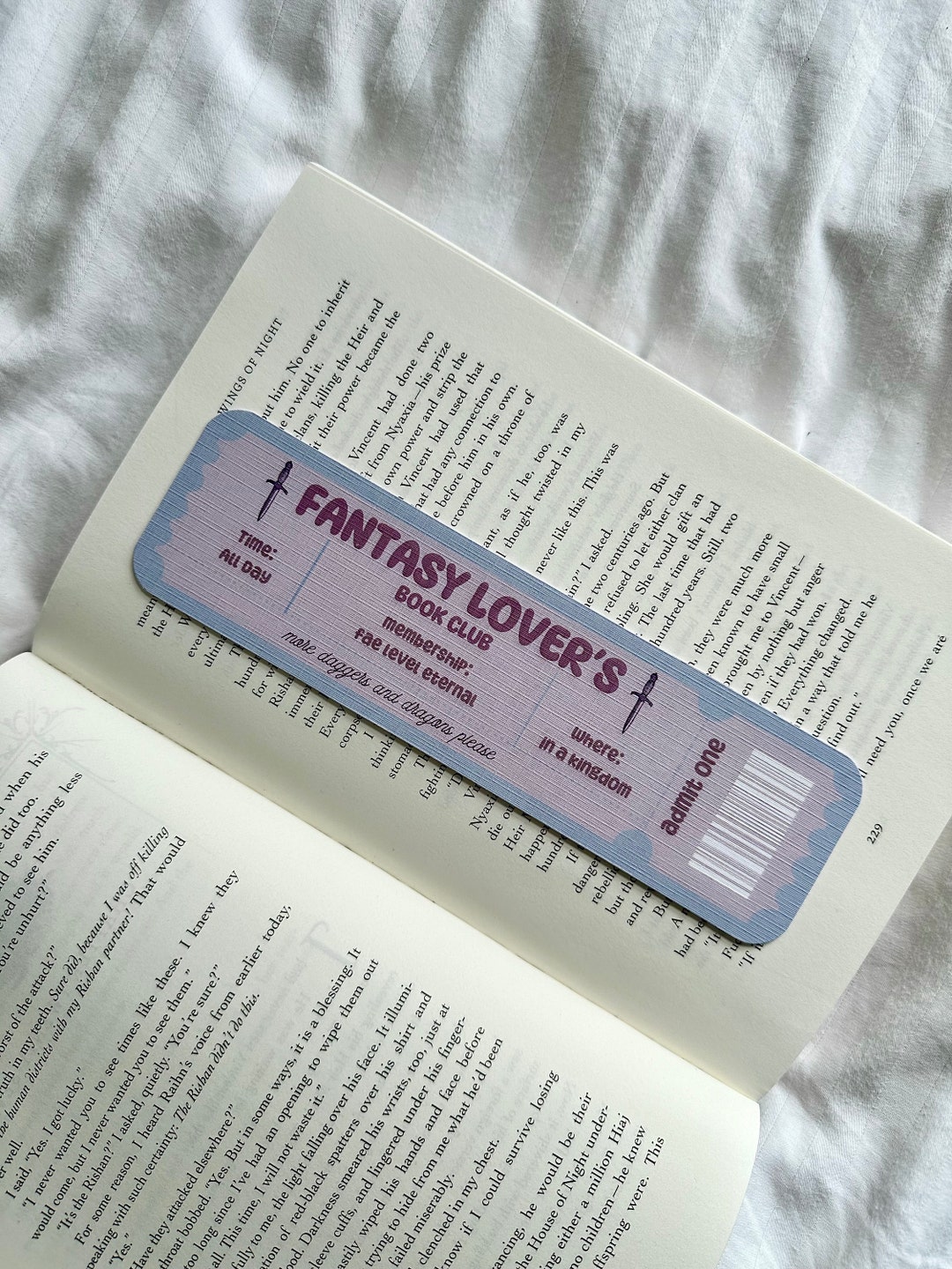 Fantasy Lovers Book Club Bookmark Book Club Bookmark Fantasy Bookmark