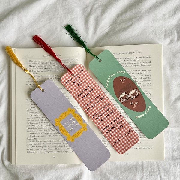 Friends Bookmark | I'll Be There For You | Central Perk Book Club | Friends Merch | Tv Series Bookmark | Handmade Bookmarks | Cute Bookmark