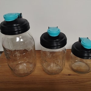Mason Jar w/pour & store lid with large carry loop