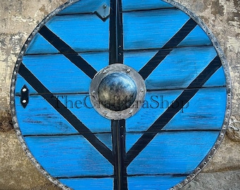 Handcrafted Viking Shield: Norse Warrior Cosplay, Wall Decor