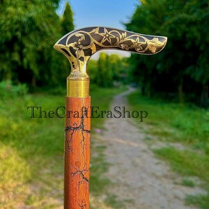 Brass Walking Stick Walking Cane for Men, Brass Handle Victorian ...