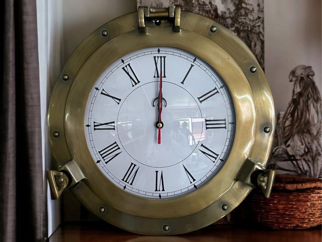 Brass Porthole Clock Porthole Clock for Home and Decor Etsy