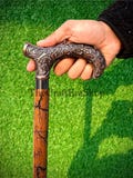 Victorian Walking Cane, Carved Brass Handle Walking Stick, Jogging Walking Stick, Walking Cane For Men, Walking Stick For Women product logo