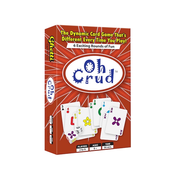 Oh Crud Card and Dice Game, Great Family Game, 2 decks included for 2-9 Players, Strategy Adults, Teens, Kids, Easy-to-Learn  | Ghetti Games