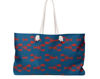 Sac De Plage Imperméable Imprimé Homard - 21x20x3 Cm, 7 Poches - Polyester Résistant, Pour Femme, Fourre-tout - 14