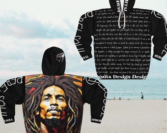 Unisex Pullover Hoodie (AOP) Absolutely eye-catching BOB MARLEY-inspired, high-quality Graphic designed Hoodie Birthdaygift for Friend