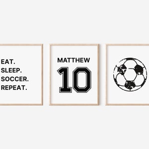 Soccer Prints, Soccer Jersey Print, Custom Name, Soccer Wall Art, Boys Room Decor, Nursery Printable, Instant Download, Sports Poster