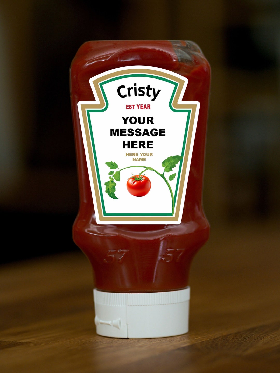 Personalised Ketchup Tomato Sauce Label Printable Digital Etsy